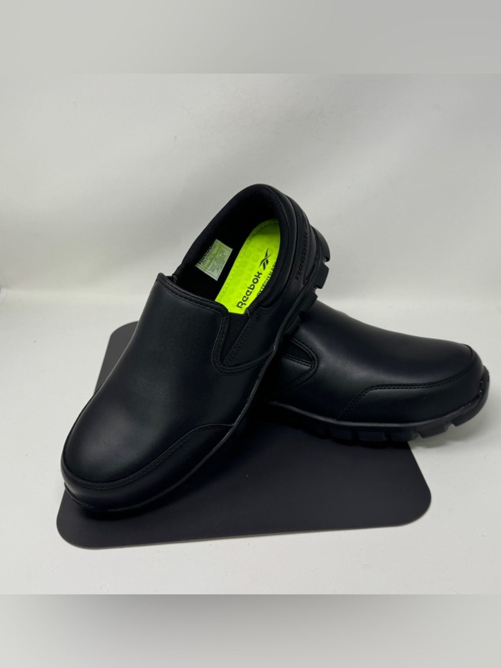 Reebok subtle Cushion Work Rb4036 Leather Athletic Safety
Work Shoe Sz 10.5 w
